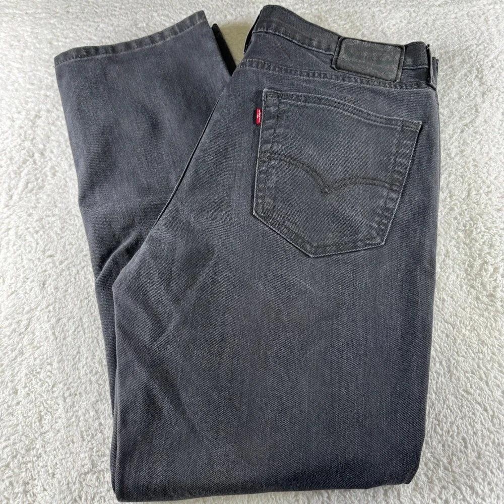 Levi's 541 Jeans Mens 36x32 Black Athletic Straight Dark Wash Denim Pants‎